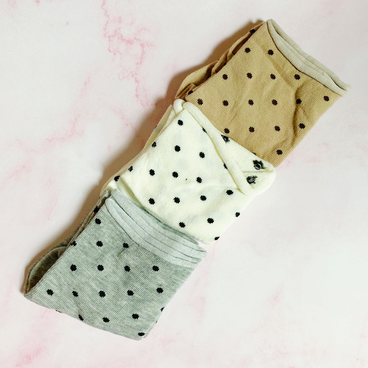 Precious Polka Dot Socks Set  - 3 PAIRS -