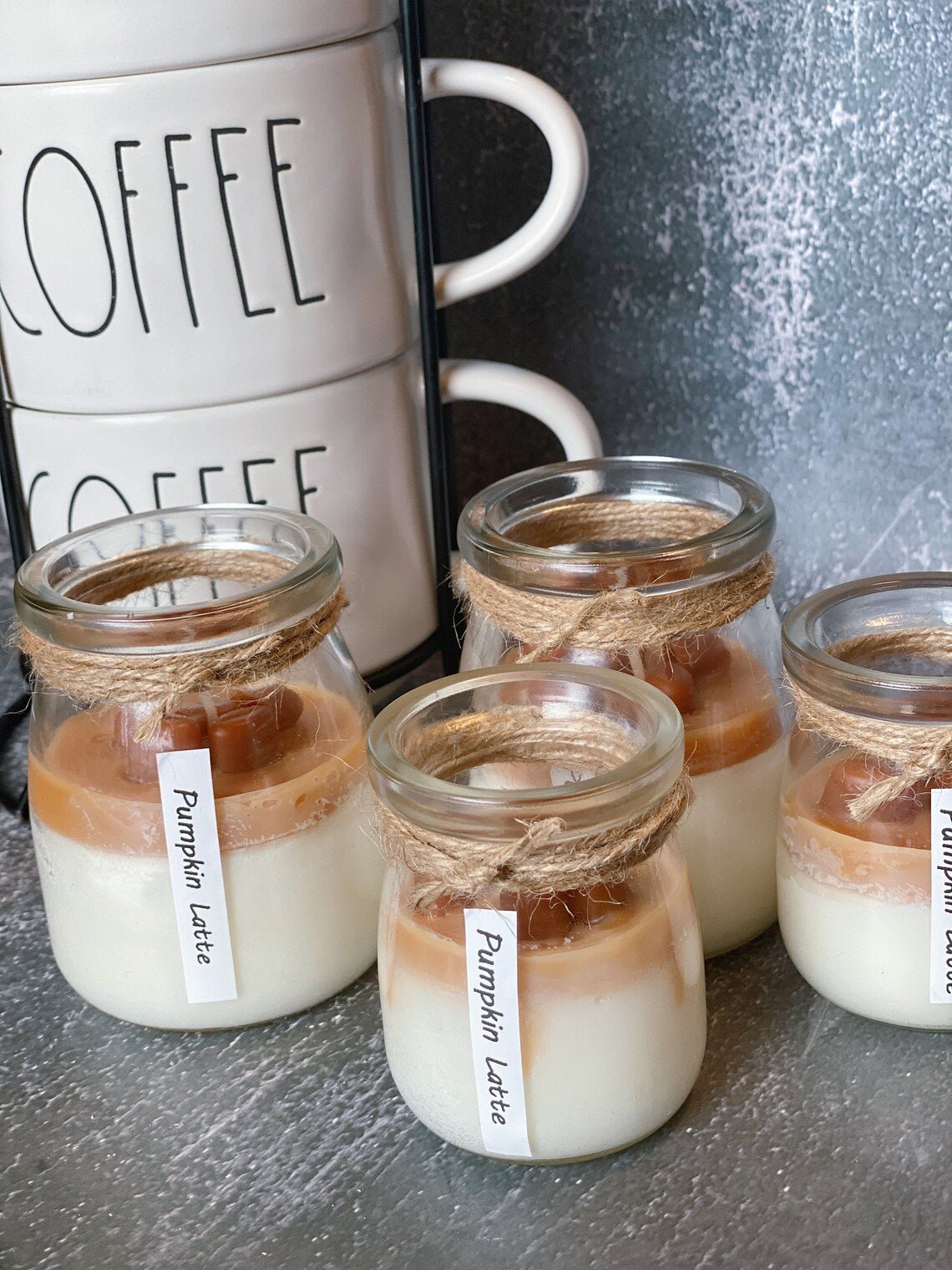 Coffee Lover Soy Wax Candle Glass Jar With Lid - 2 SIZES - 2 FRAGRENCES -