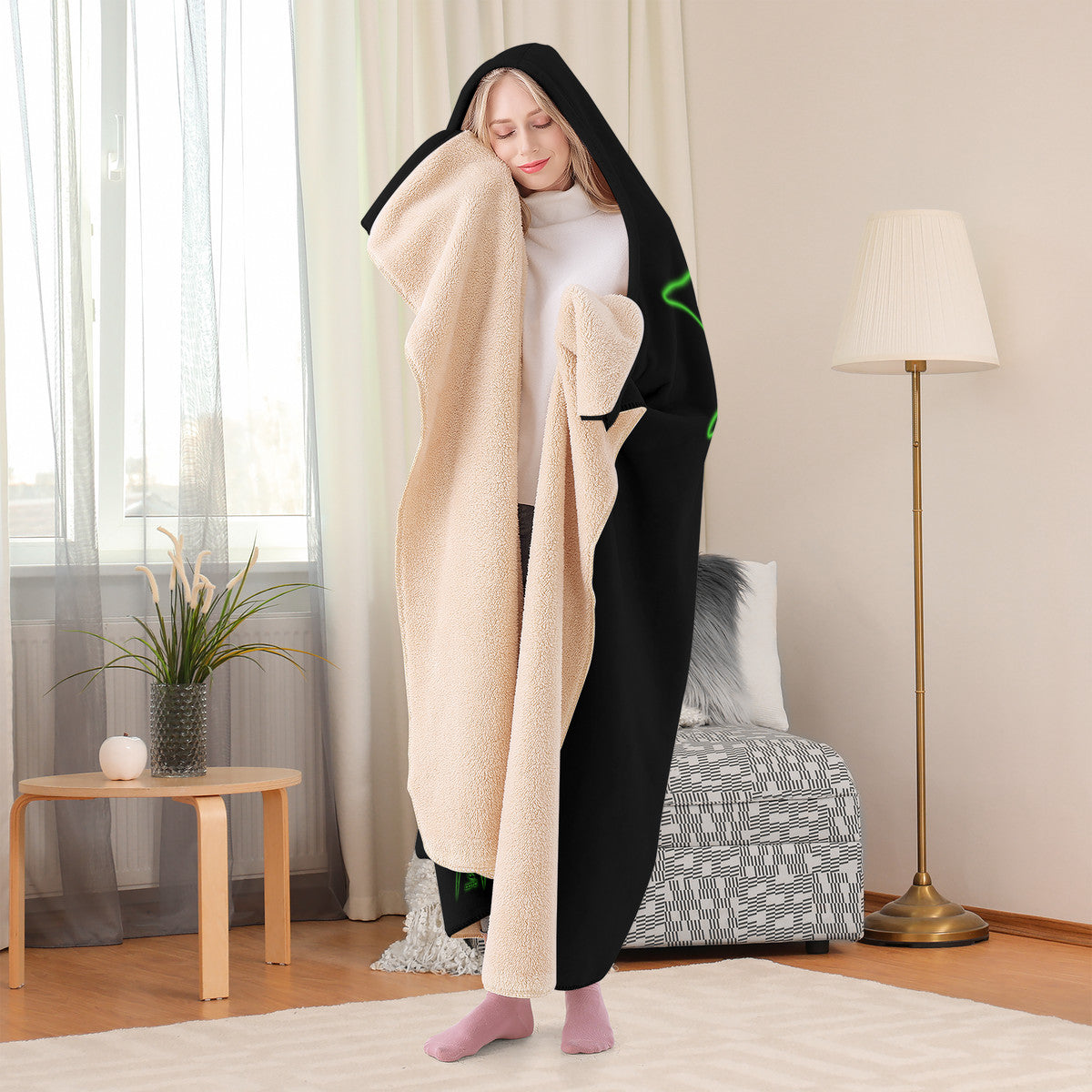 OOTO - THE DREADED PIG BAT (WILBUR STRIKES) - SF_F15 Hooded Blanket - 1 COLOR - 2 SIZES -