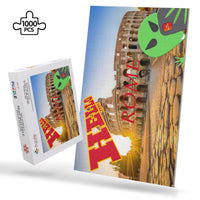 Thumbnail for OOTO - AL POSTCARD SELFIE - HELLO FROM ROME - PUZZLE_H2 Chipboard Jigsaw Puzzle (1000-Piece) -