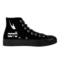 Thumbnail for OOTO - DASH EN STRETCH ON BLACK - SF_D71 High Top Canvas Shoes - Black sole - Mens & Women - 1 COLOR -