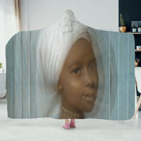 Thumbnail for OOTO - YOUNG SWISS WOMAN X ARTIST UNKNOWN / CIRCA 1800 - SF_F15 Hooded Blanket - 2 SIZES -