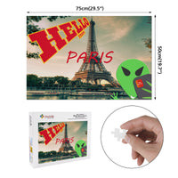 Thumbnail for OOTO - AL POSTCARD SELFIE - HELLO FROM PARIS -  PUZZLE_H2 Chipboard Jigsaw Puzzle (1000-Piece) -