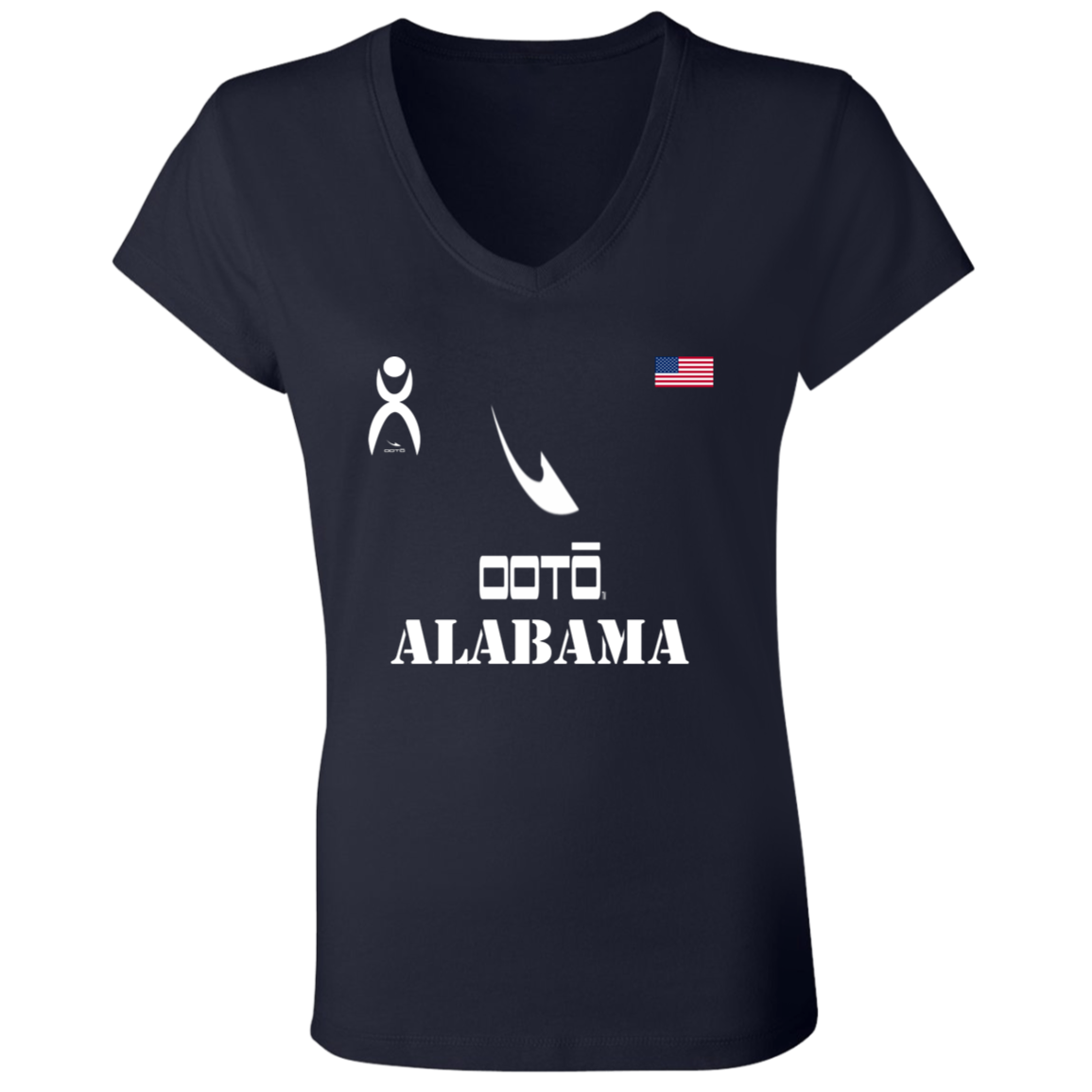 OOTO - ALABAMA - B6005 Ladies' Jersey V-Neck T-Shirt - 6 COLORS -