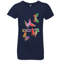 Thumbnail for OOTO - DASH AND BUTTERFLIES EN MULTI COLOR NL3710 Girls' Princess T-Shirt - 5 COLORS -