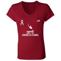 Thumbnail for OOTO - T - AMERICAN SAMOA - B6005 Ladies' Jersey V-Neck T-Shirt - 6 COLORS -