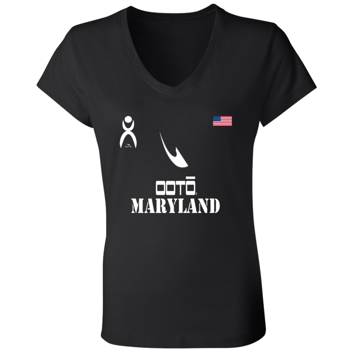 OOTO - MARYLAND - B6005 Ladies' Jersey V-Neck T-Shirt - 6 COLORS -