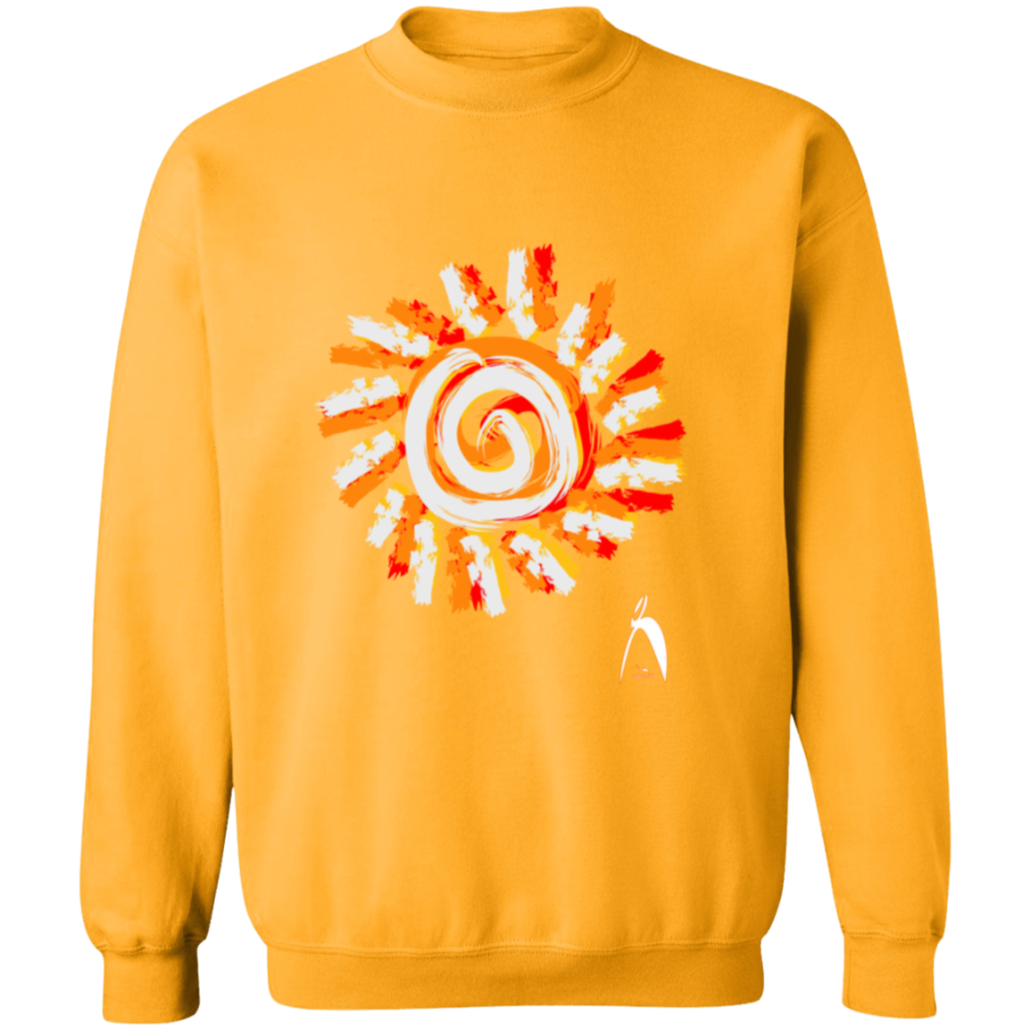 OOTO - PAINTED SUN WITH BIG STEPPIN GLYPHIC - G180 Crewneck Pullover Sweatshirt - 10 COLORS -