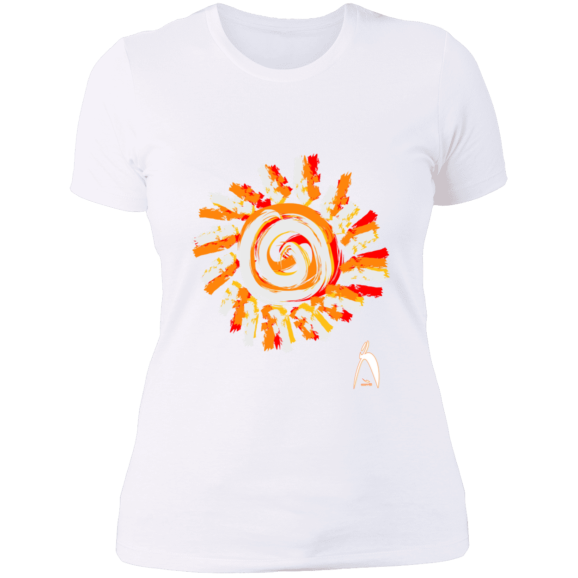 PAINTED SUN WITH BIG STEPPIN GLYPHIC - NL3900 Ladies' Boyfriend T-Shirt - 12 COLORS -