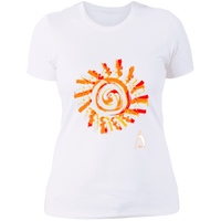 Thumbnail for PAINTED SUN WITH BIG STEPPIN GLYPHIC - NL3900 Ladies' Boyfriend T-Shirt - 12 COLORS -