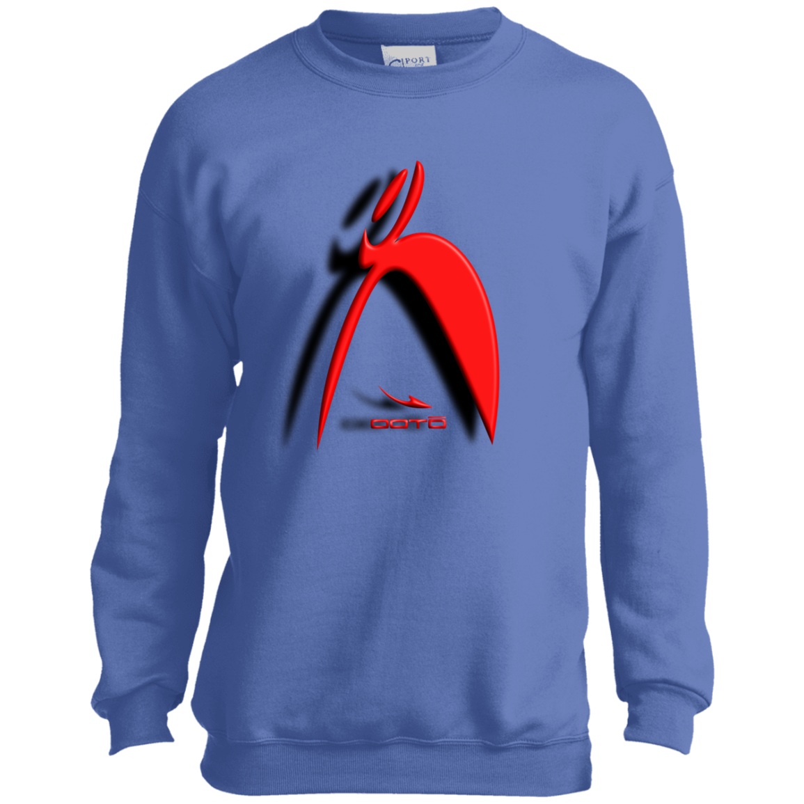 OOTO - BIG STEPPIN GLYPHIC AND SHADOW 3D EFFECT - PC90Y Youth Crewneck Sweatshirt - 5 COLORS -