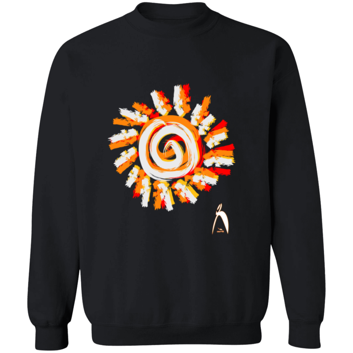 OOTO - PAINTED SUN WITH BIG STEPPIN GLYPHIC - G180 Crewneck Pullover Sweatshirt - 10 COLORS -