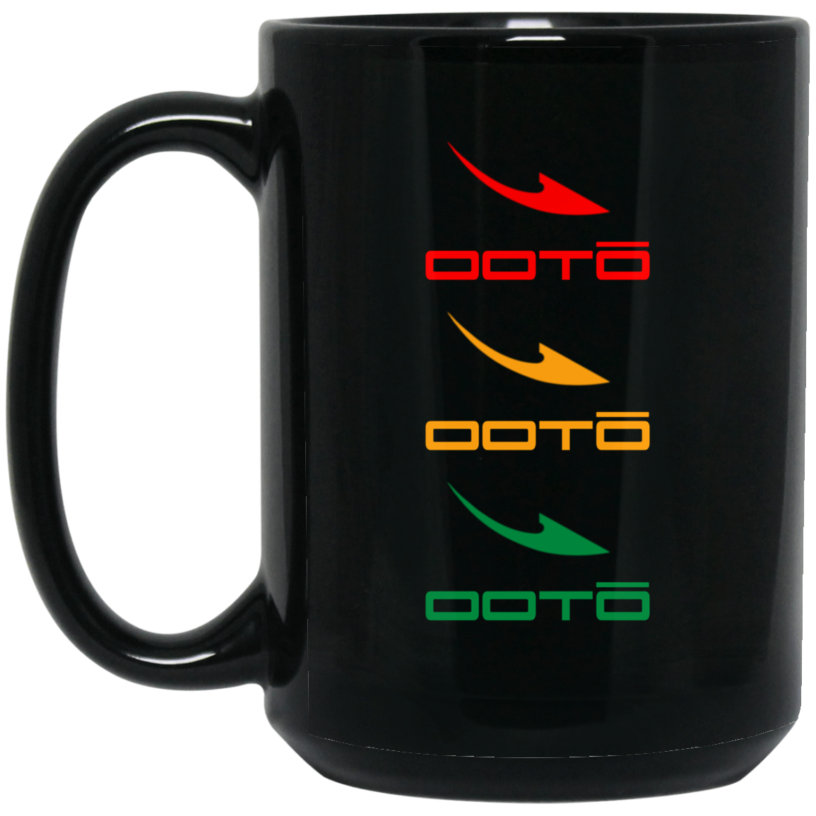 OOTO - DASHES EN TRI COLOR X 3 - BM15OZ 15 oz. Black Mug - 1 COLOR -