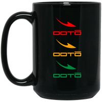 Thumbnail for OOTO - DASHES EN TRI COLOR X 3 - BM15OZ 15 oz. Black Mug - 1 COLOR -