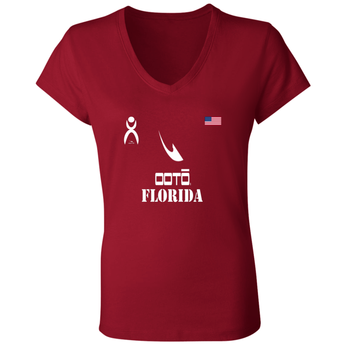 OOTO - FLORIDA - B6005 Ladies' Jersey V-Neck T-Shirt - 6 COLORS -