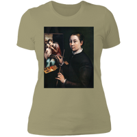 Thumbnail for SOFONISBA ANGUISSOLA - SELF POTRAT AT THE EASEL - ca.1556-1565 - LANCUT CASTLE / POLAND - NL3900 Ladies' Boyfriend T-Shirt - 6 COLORS -