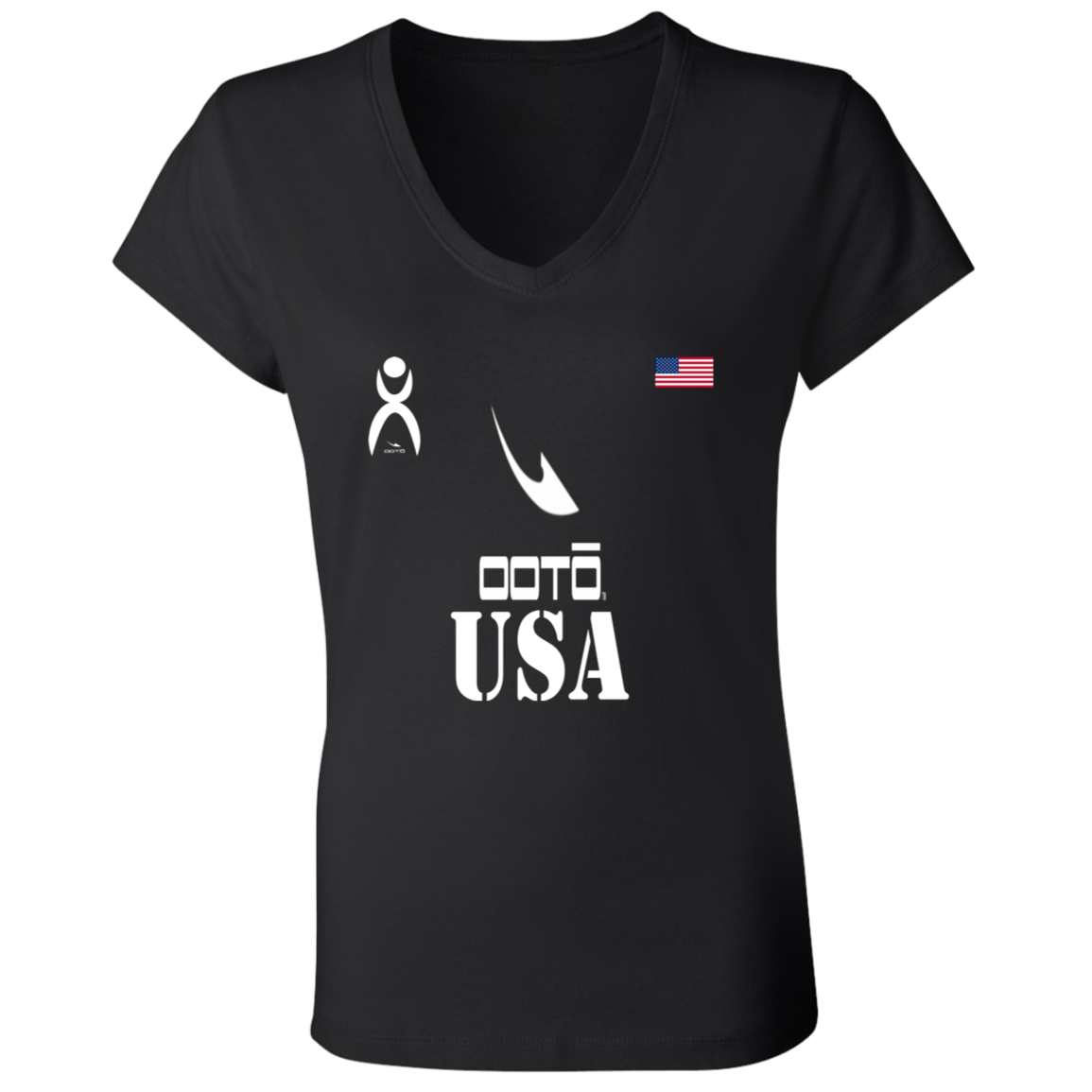 OOTO - USA - B6005 Ladies' Jersey V-Neck T-Shirt - 6 COLORS -