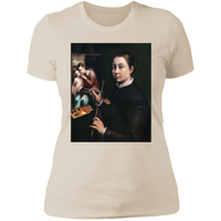 Thumbnail for SOFONISBA ANGUISSOLA - SELF POTRAT AT THE EASEL - ca.1556-1565 - LANCUT CASTLE / POLAND - NL3900 Ladies' Boyfriend T-Shirt - 6 COLORS -