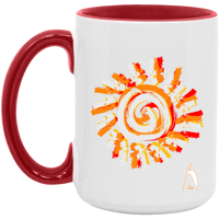 Thumbnail for OOTO - PAINTED SUN WITH BIG STEPPIN GLYPHIC - AM15OZ 15oz Accent Mug - 4 COLORS -