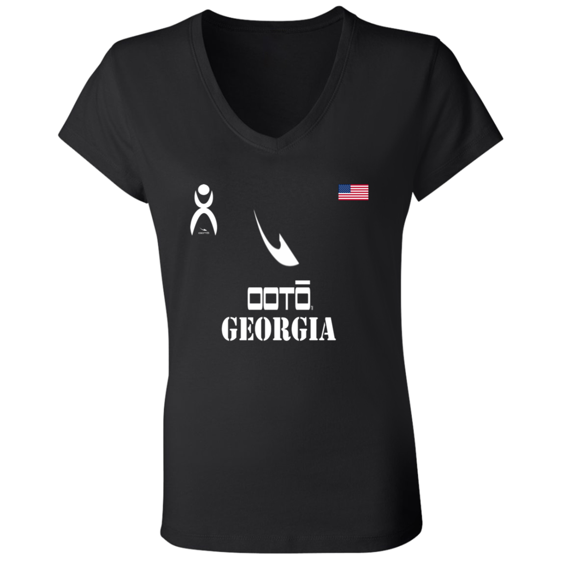 OOTO - GEORGIA - B6005 Ladies' Jersey V-Neck T-Shirt - 6 COLORS -