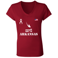 Thumbnail for OOTO - ARKANSAS - B6005 Ladies' Jersey V-Neck T-Shirt - 6 COLORS -