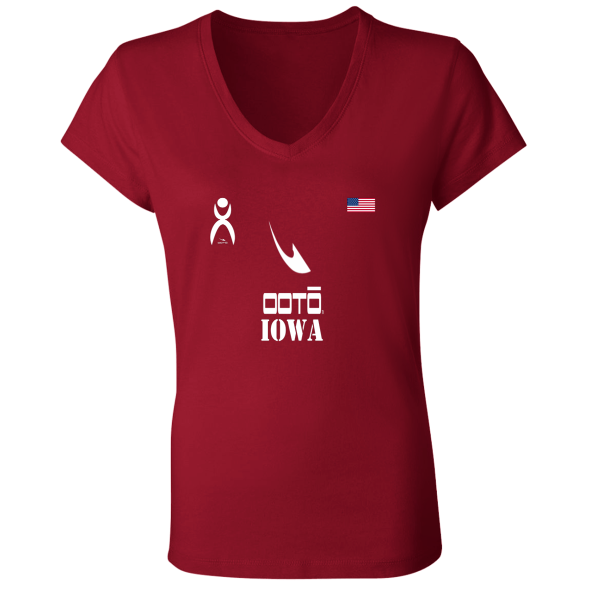 OOTO - IOWA - B6005 Ladies' Jersey V-Neck T-Shirt - 6 COLORS -