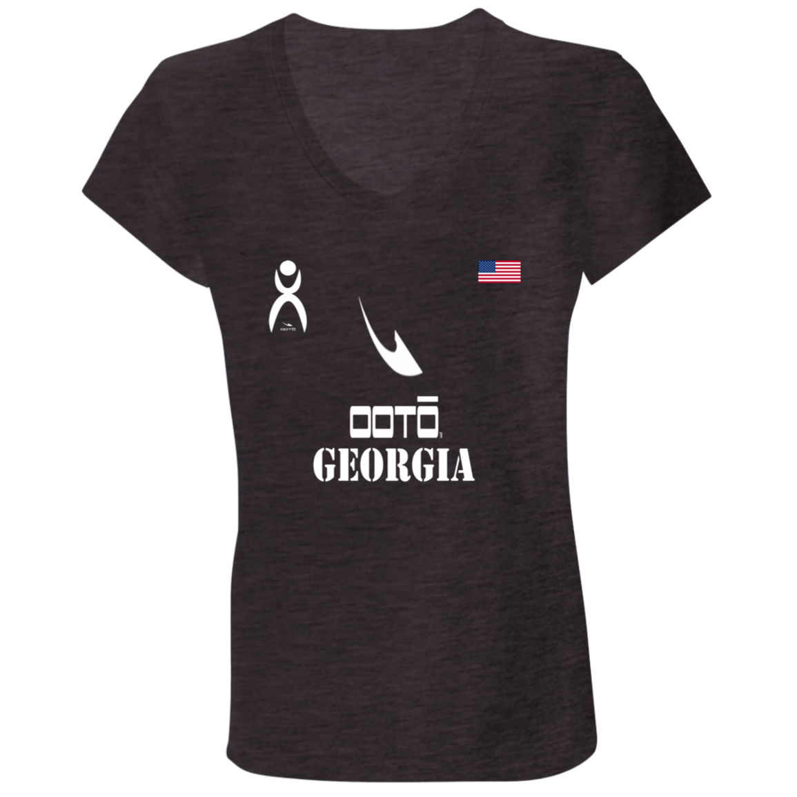 OOTO - GEORGIA - B6005 Ladies' Jersey V-Neck T-Shirt - 6 COLORS -