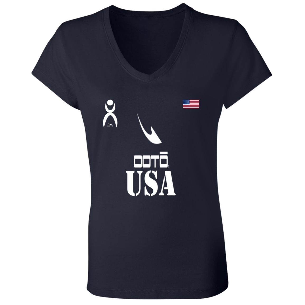 OOTO - USA - B6005 Ladies' Jersey V-Neck T-Shirt - 6 COLORS -