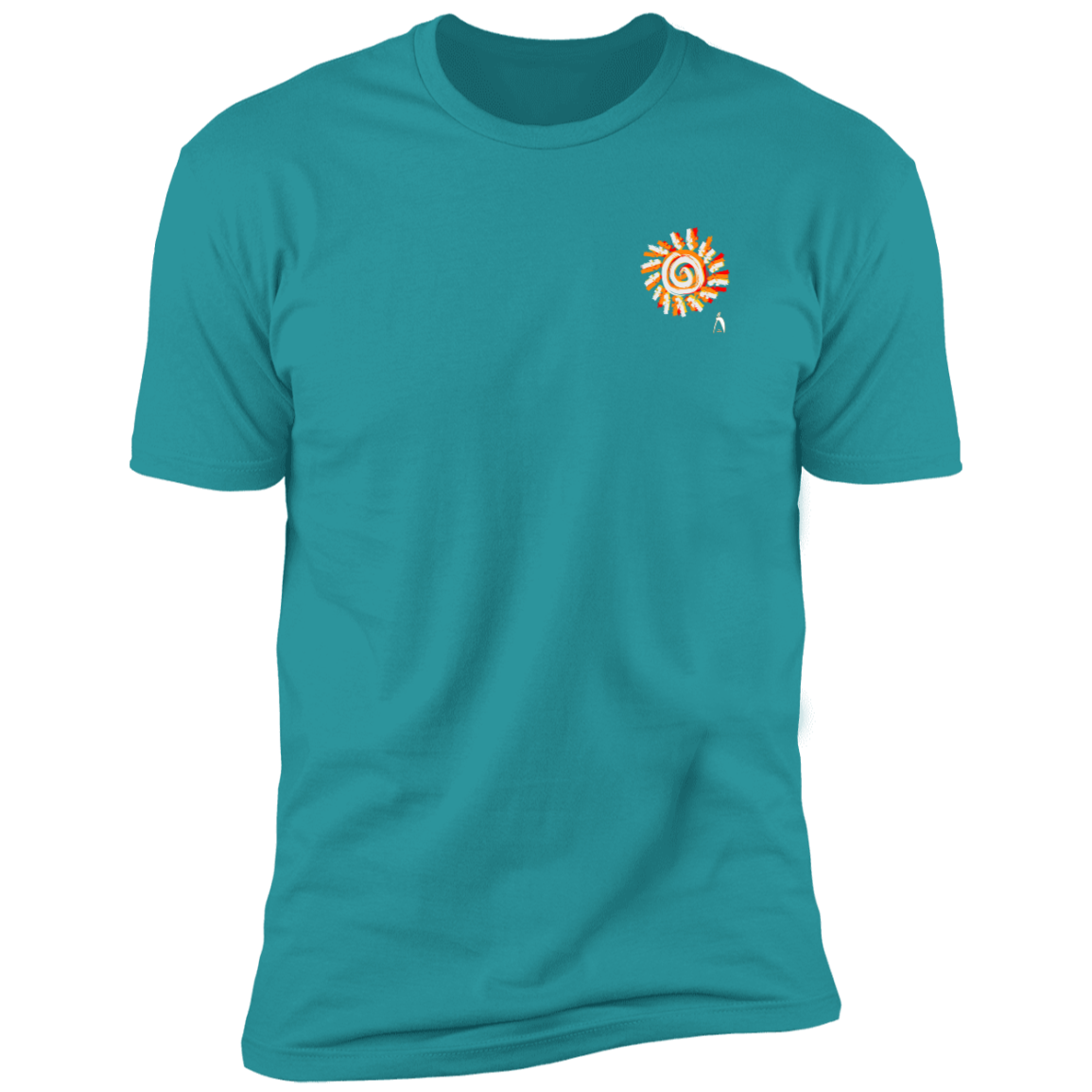 PAINTED SUN WITH BIG STEPPIN GLYPHIC - NL3600 Premium Short Sleeve T-Shirt - 12 COLORS -