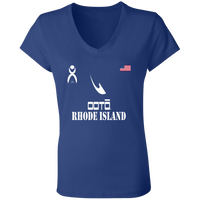 Thumbnail for OOTO - RHODE ISLAND - B6005 Ladies' Jersey V-Neck T-Shirt - 6 COLORS -