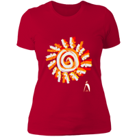 Thumbnail for PAINTED SUN WITH BIG STEPPIN GLYPHIC - NL3900 Ladies' Boyfriend T-Shirt - 12 COLORS -