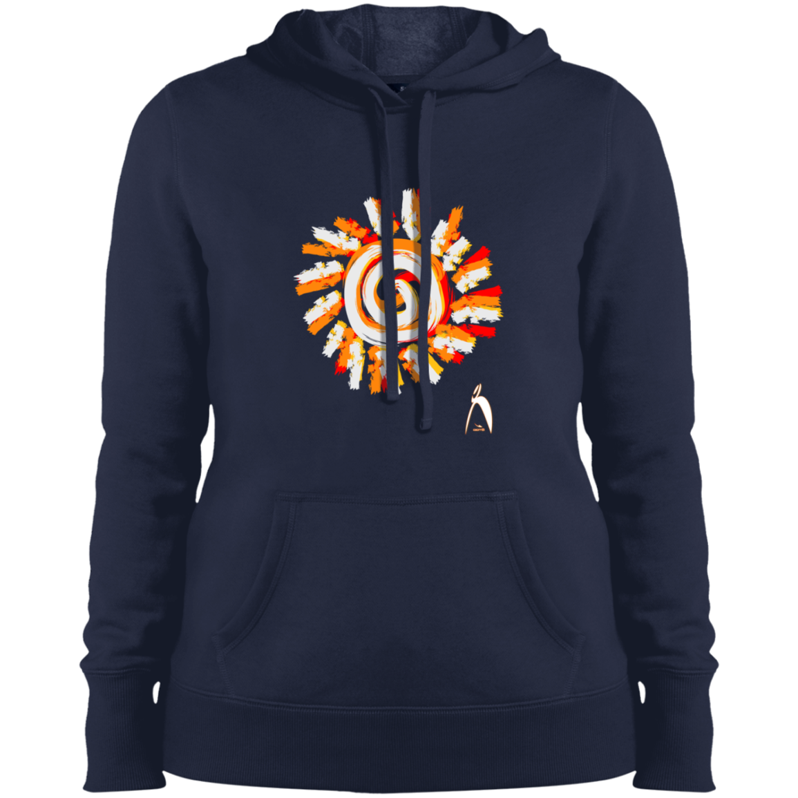 OOTO - PAINTED SUN WITH BIG STEPPIN GLYPHIC CLOSEOUT - LST254 Ladies' Pullover Hooded Sweatshirt - 2 COLORS -