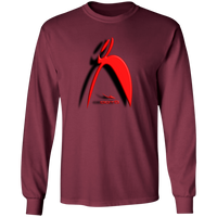 Thumbnail for BIG STEPPIN GLYPHIC AND SHADOW - 3D EFFECT G240 LS Ultra Cotton T-Shirt - 9 COLORS -