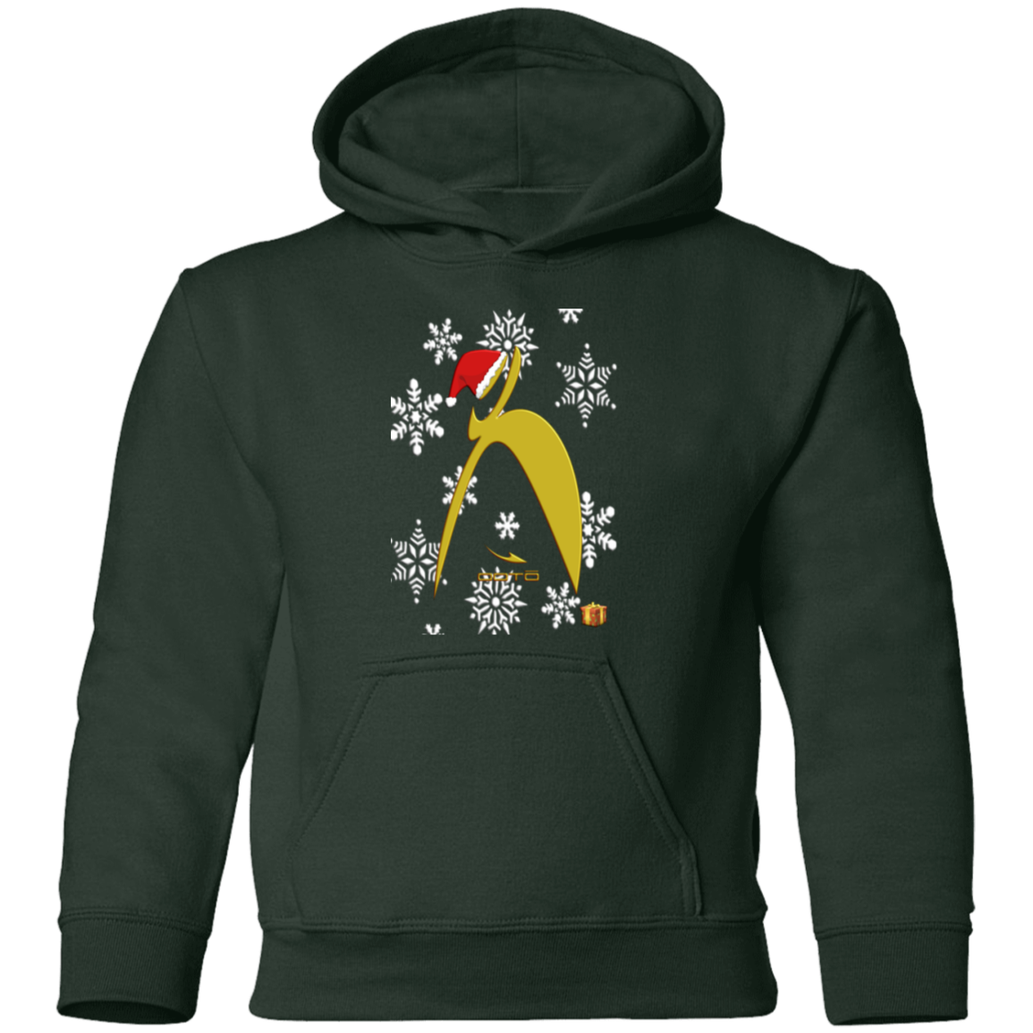 OOTO - BIG STEPPIN GLYPHIC SANTA - G185B Youth Pullover Hoodie - 7 COLORS -