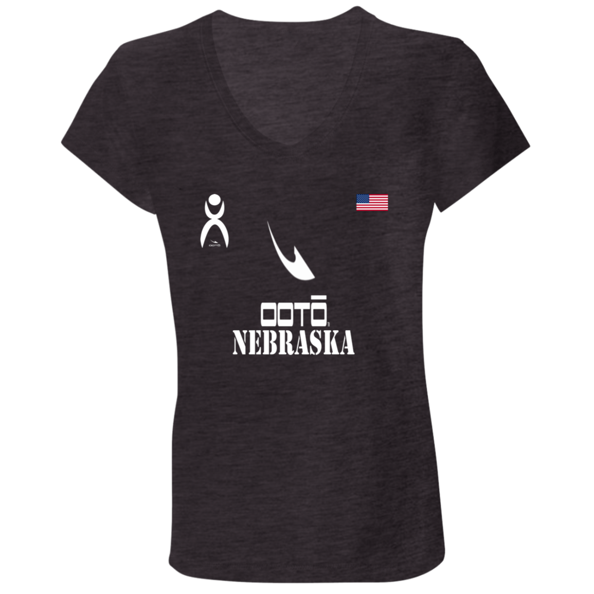 OOTO - NEBRASKA - B6005 Ladies' Jersey V-Neck T-Shirt - 6 COLORS -