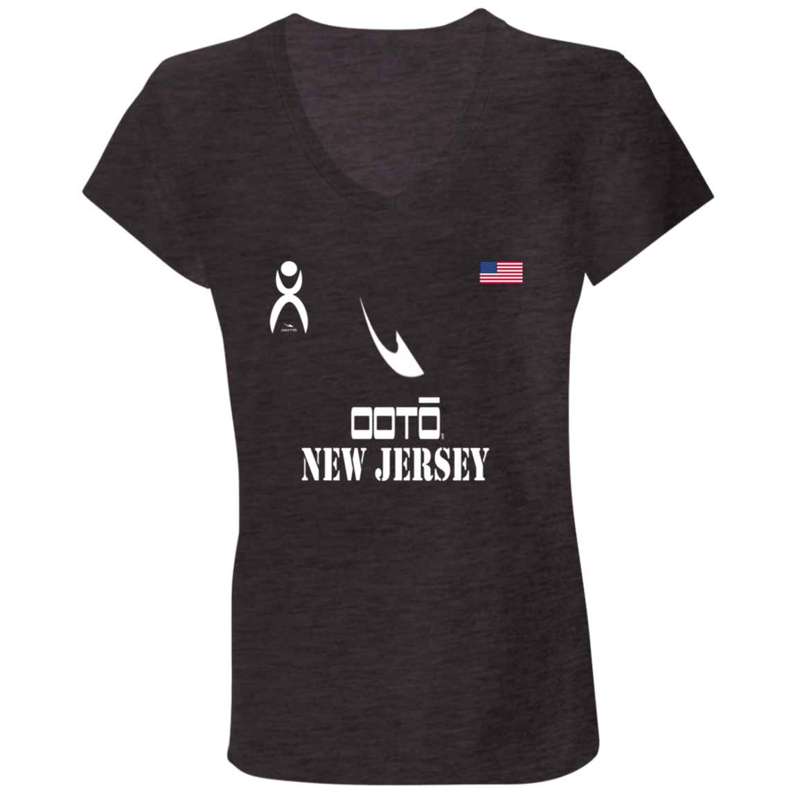 OOTO - NEW JERSEY - B6005 Ladies' Jersey V-Neck T-Shirt - 6 COLORS -