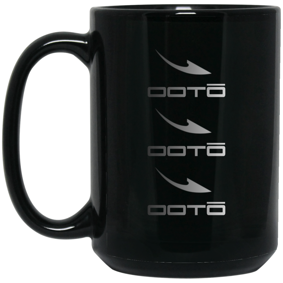 OOTO - DASHES  EN DUAL GRADIENT X 3 - GO BM15OZ 15 oz. Black Mug - 1 COLOR -