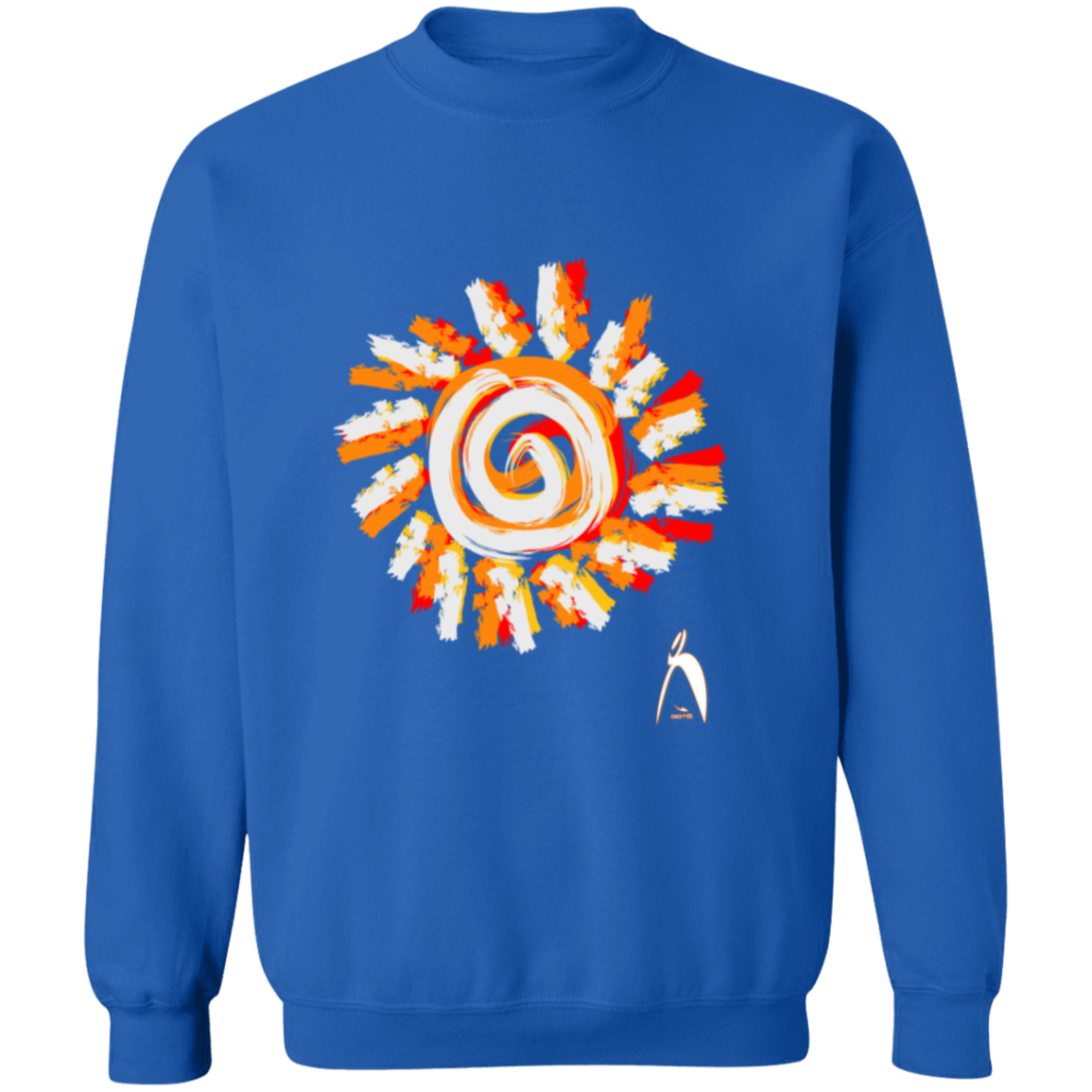 OOTO - PAINTED SUN WITH BIG STEPPIN GLYPHIC - G180 Crewneck Pullover Sweatshirt - 10 COLORS -