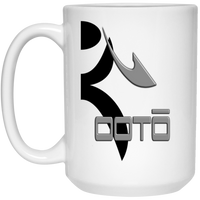 Thumbnail for OOTO - HALF GLYPHIC GRAY DASH - 21504 15oz White Mug - 1 COLOR -