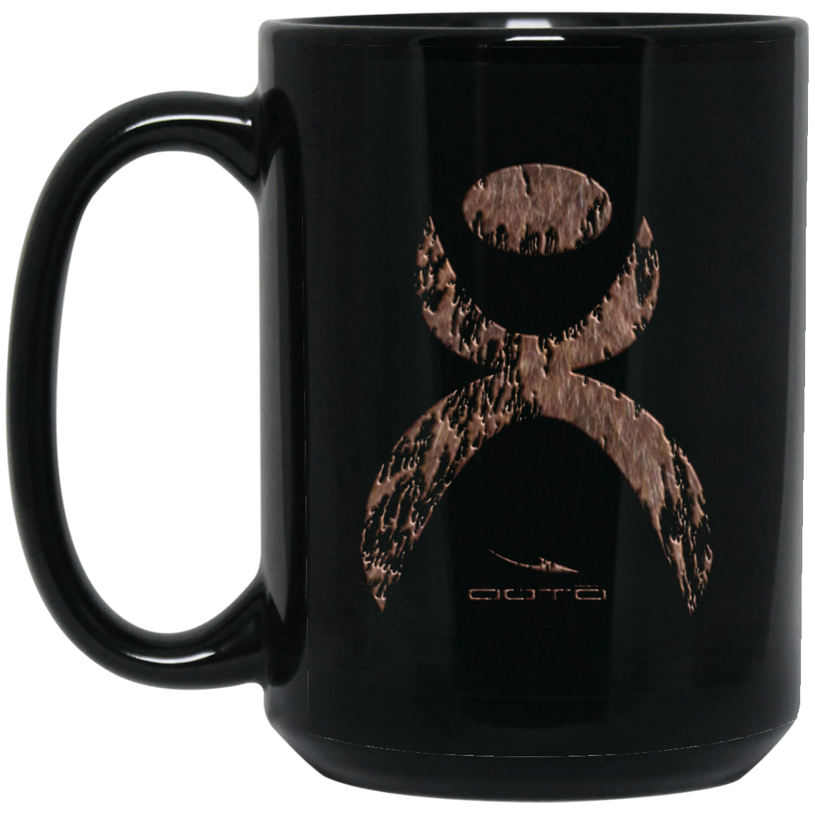 OOTO - GLYPHIC EN HALTED PHASE FUR MODE - BM15OZ 15 oz. Black Mug - 1 COLOR -