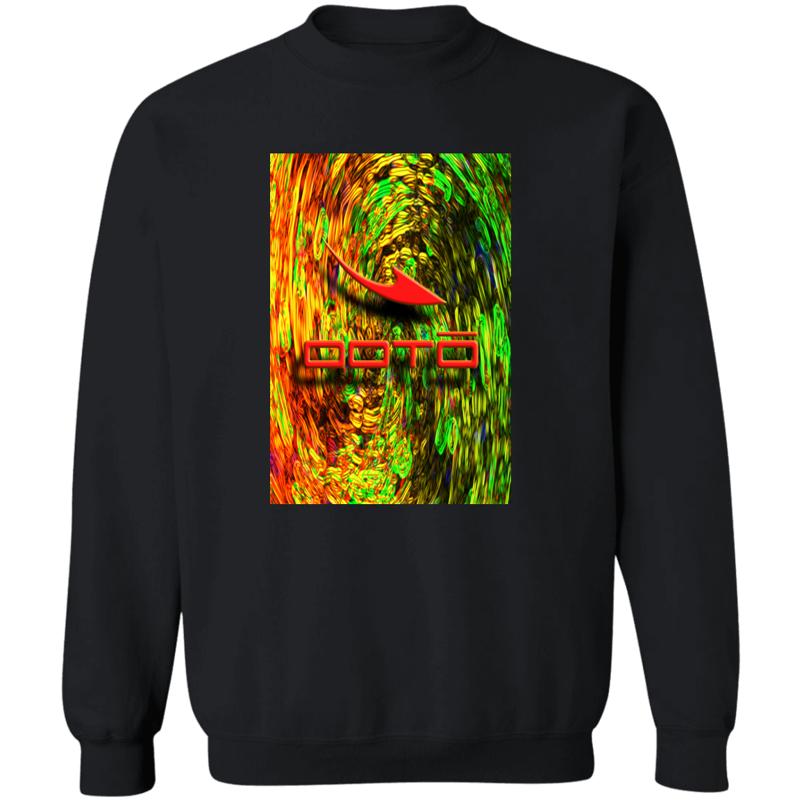 OOTO - DASH AND SHADOW 3D EFFECT  D4 GRADIENT - G180 Crewneck Pullover Sweatshirt - 2 COLORS -