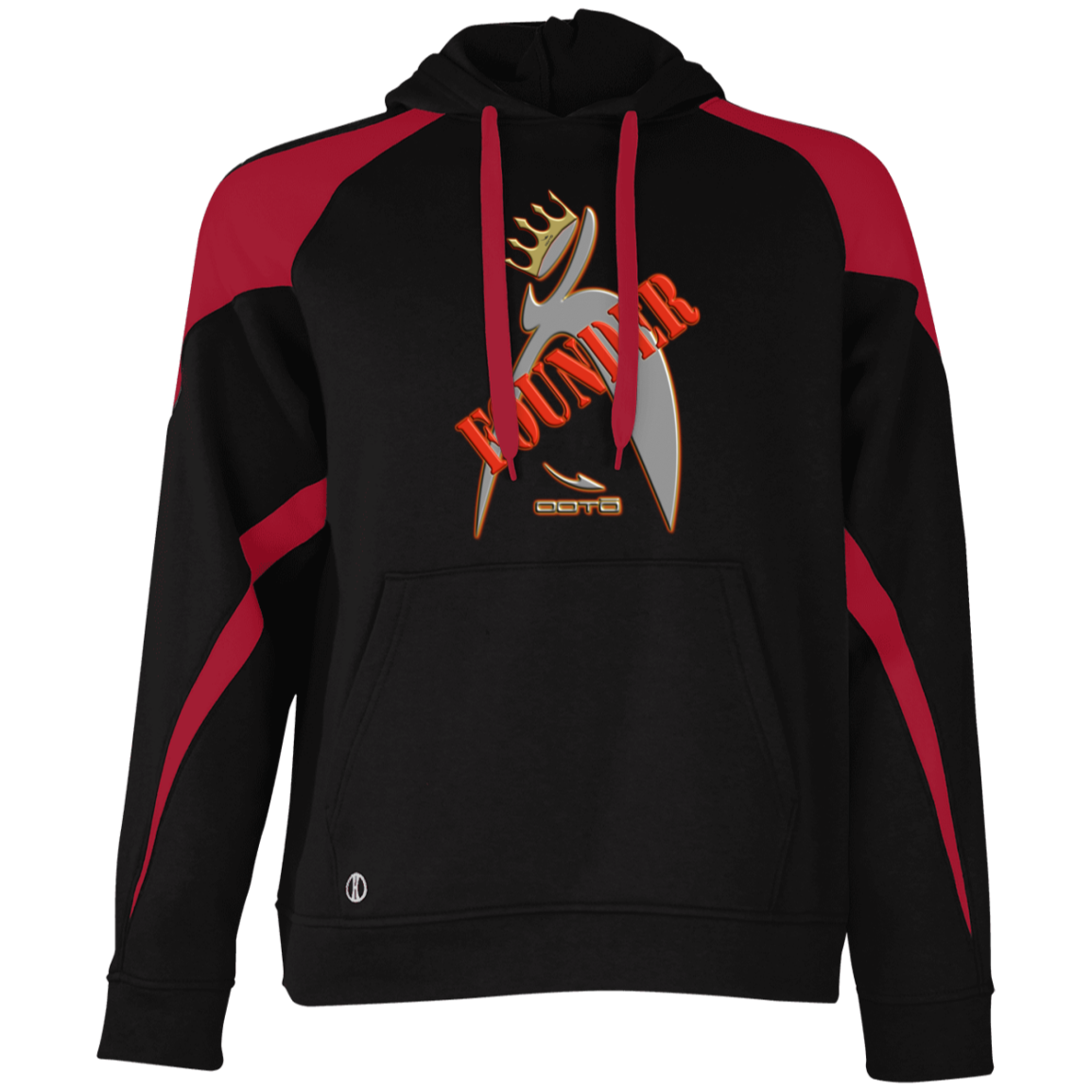 ITEM 10.) FOUNDER - CROWNED BIG STEPPIN GLYPHIC - 229546 Athletic Colorblock Fleece Hoodie - Men S THRU 3XL - 1 COLOR -