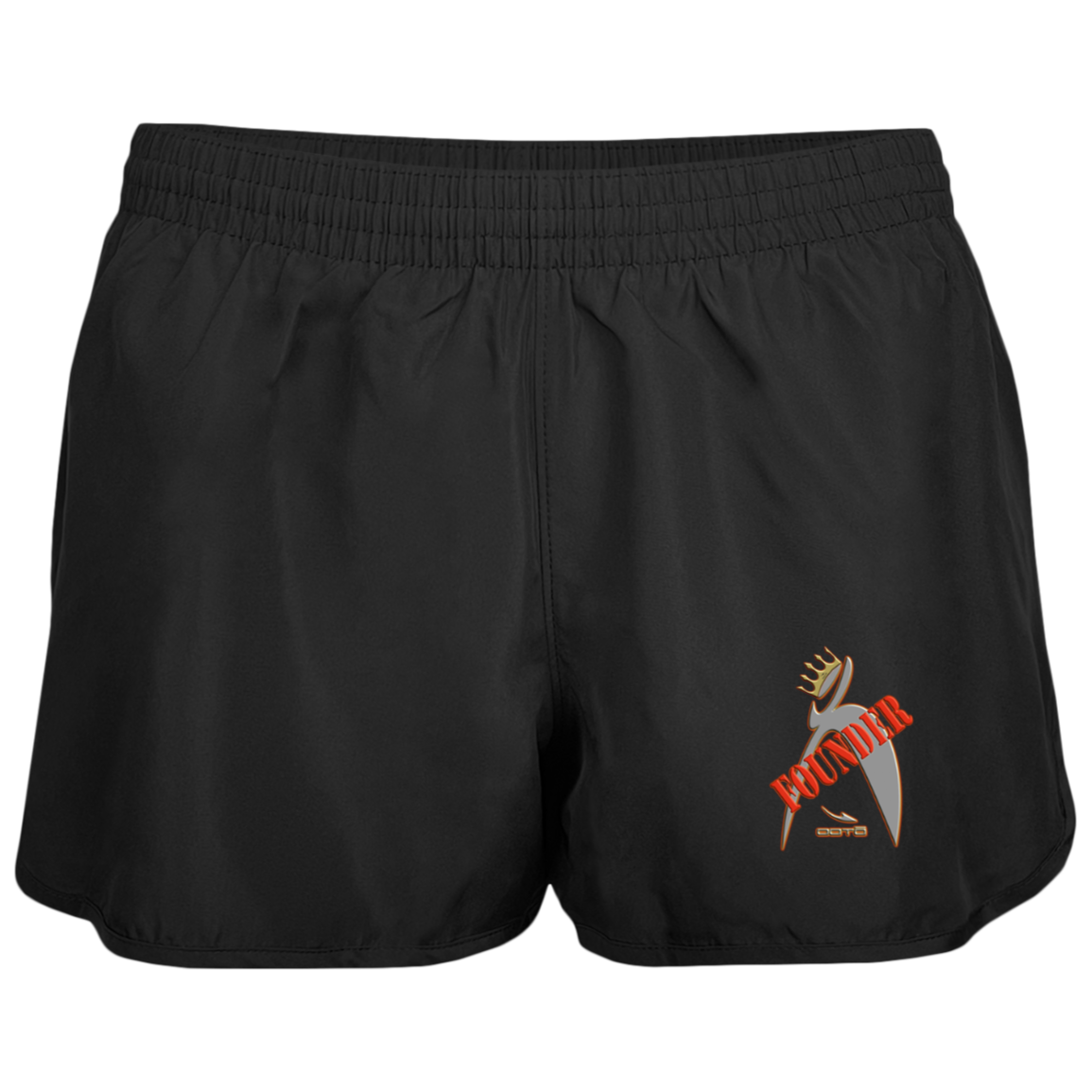 ITEM 37.) FOUNDER - COWNED BIG STEPPIN GLYPHIC - 2430 Ladies' Wayfarer Faux double Running Shorts - Women XS THRU 2XL - 1 COLOR -