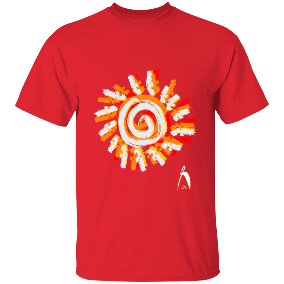 OOTO - PAINTED SUN WITH BIG STEPPIN GLYPHIC - G500B Youth 5.3 oz 100% Cotton T-Shirt - 14 COLORS -