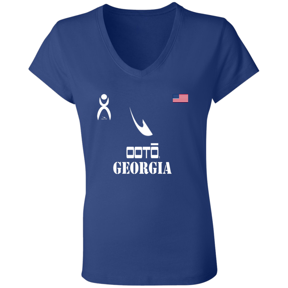 OOTO - GEORGIA - B6005 Ladies' Jersey V-Neck T-Shirt - 6 COLORS -