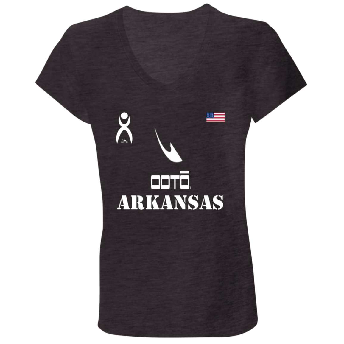 OOTO - ARKANSAS - B6005 Ladies' Jersey V-Neck T-Shirt - 6 COLORS -