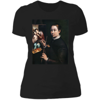 Thumbnail for SOFONISBA ANGUISSOLA - SELF POTRAT AT THE EASEL - ca.1556-1565 - LANCUT CASTLE / POLAND - NL3900 Ladies' Boyfriend T-Shirt - 6 COLORS -