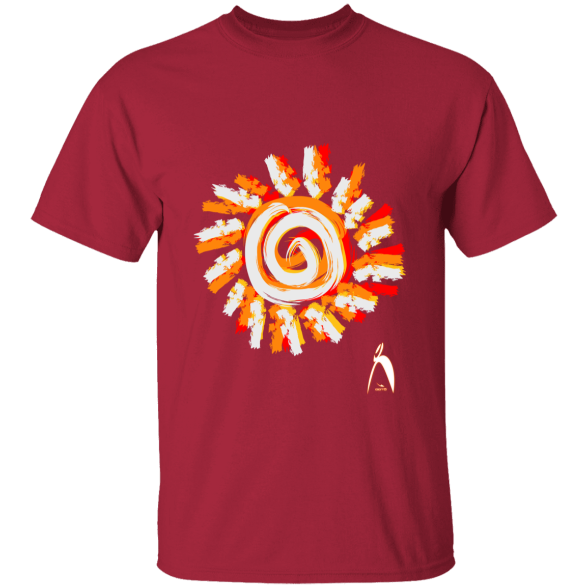 OOTO - PAINTED SUN WITH BIG STEPPIN GLYPHIC - G500B Youth 5.3 oz 100% Cotton T-Shirt - 14 COLORS -