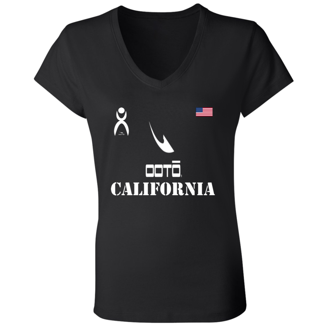 OOTO - CALIFORNIA - B6005 Ladies' Jersey V-Neck T-Shirt - 6 COLORS -