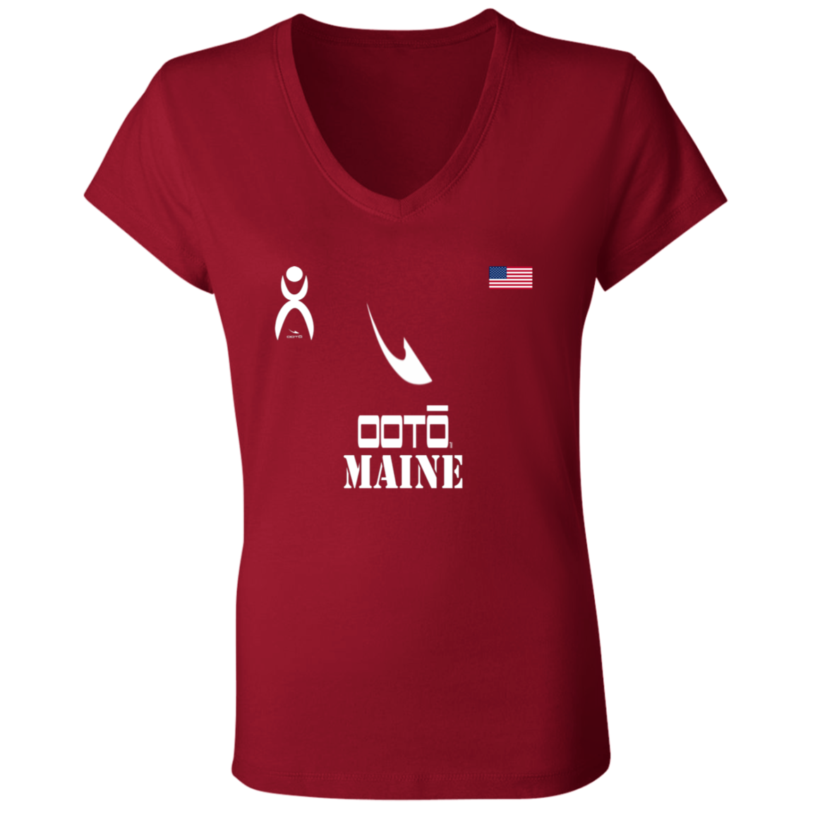 OOTO - MAINE - B6005 Ladies' Jersey V-Neck T-Shirt - 6 COLORS -